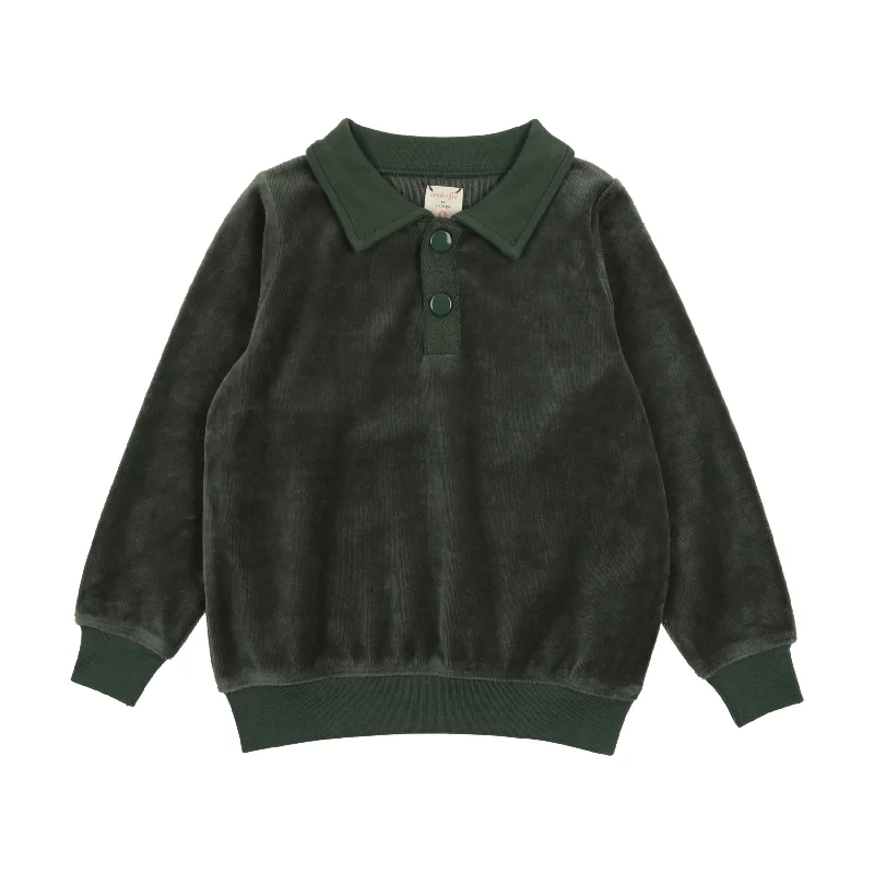 Analogie Velour Polo - Green