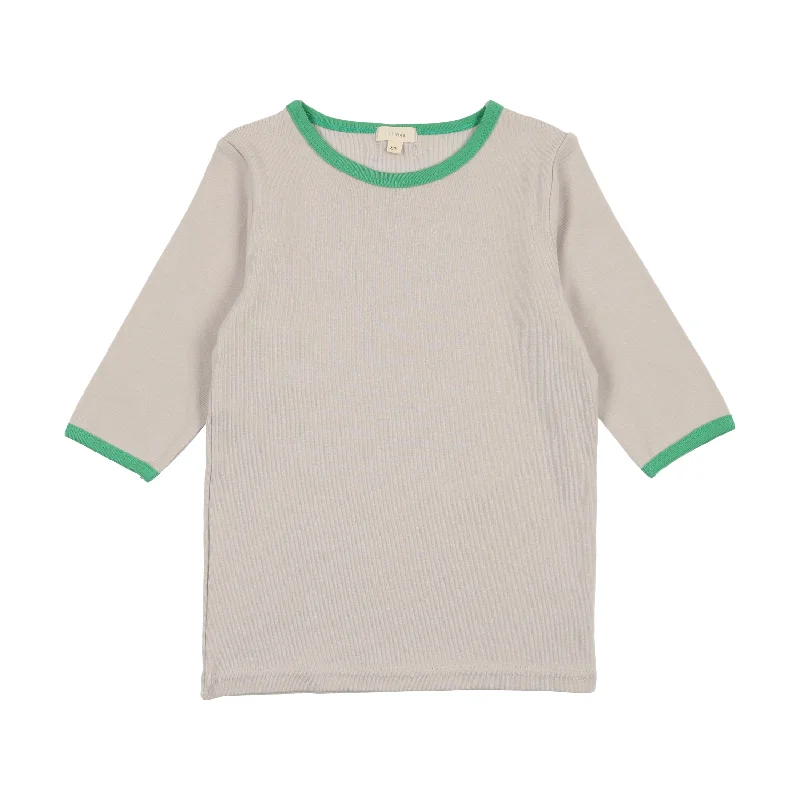 Lil Legs Big Girls Coordinating Tennis T-Shirt - Green Accent