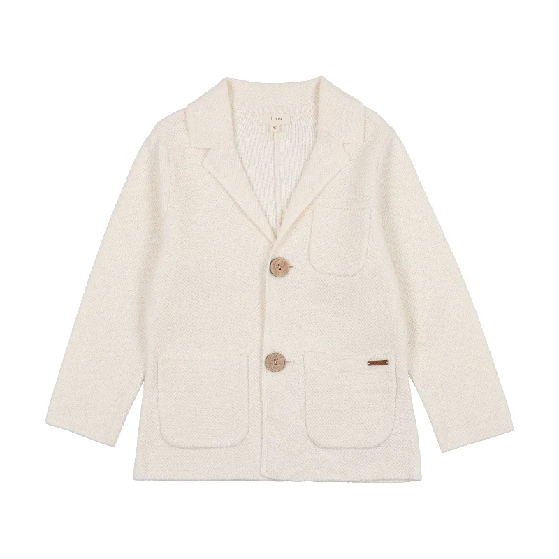 Lil Legs Knit Blazer - Cream