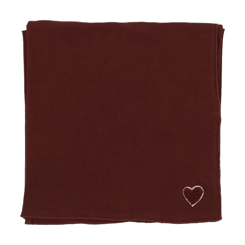 Lil Legs Ribbed Blanket - Burgundy