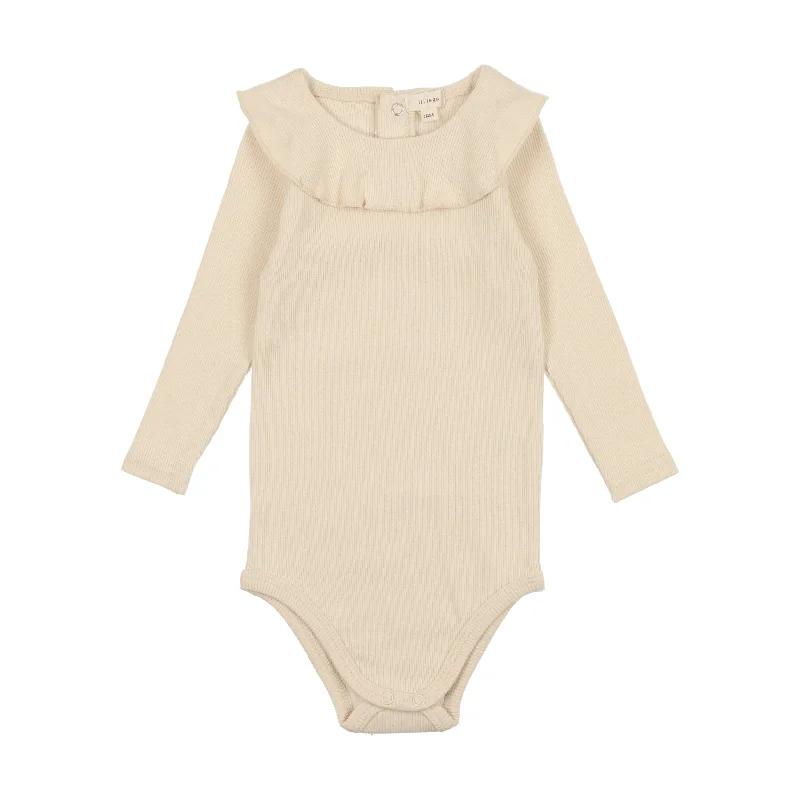 Lil Legs Ruffle Onesie - Cream