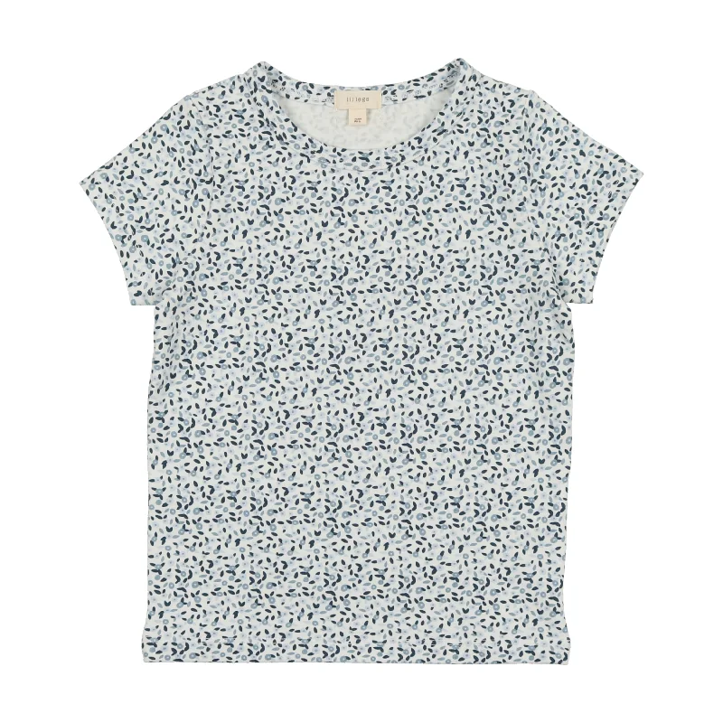 Lil Legs Short Sleeve T-Shirt - Blue Floral