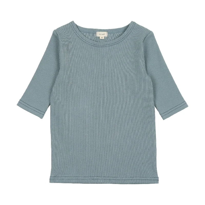 Lil Legs Three Quarter Sleeve T-Shirt - Ocean