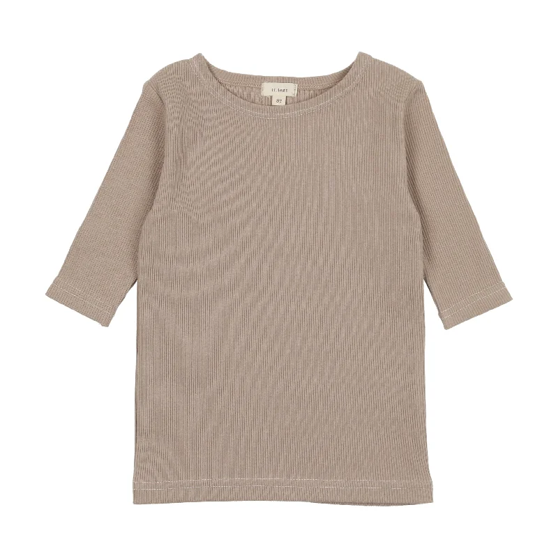 Lil Legs Three Quarter Sleeve T-Shirt - Taupe