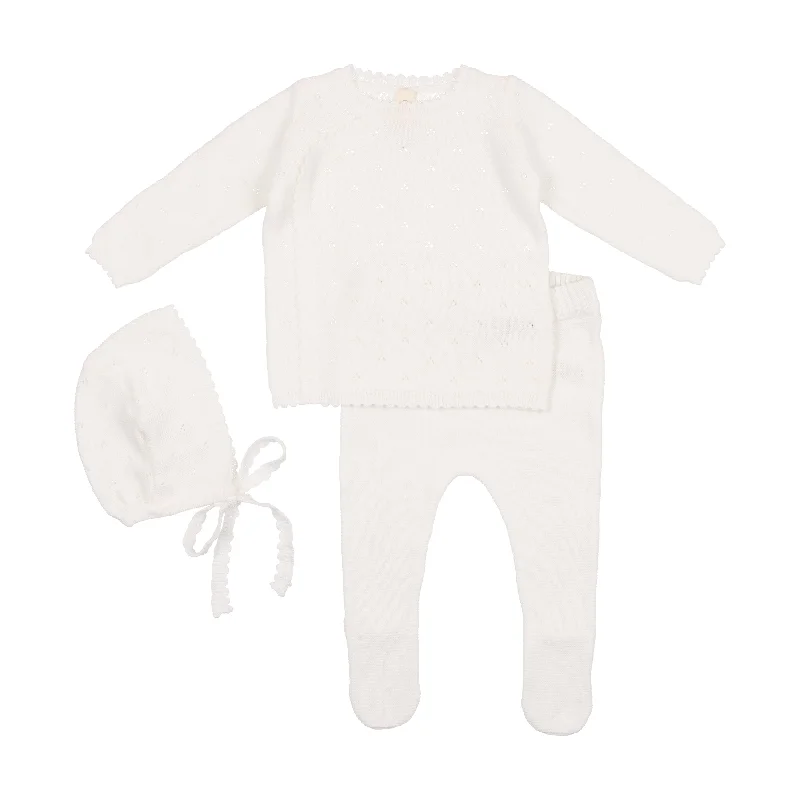 Lilette Pointelle Bris Set - White