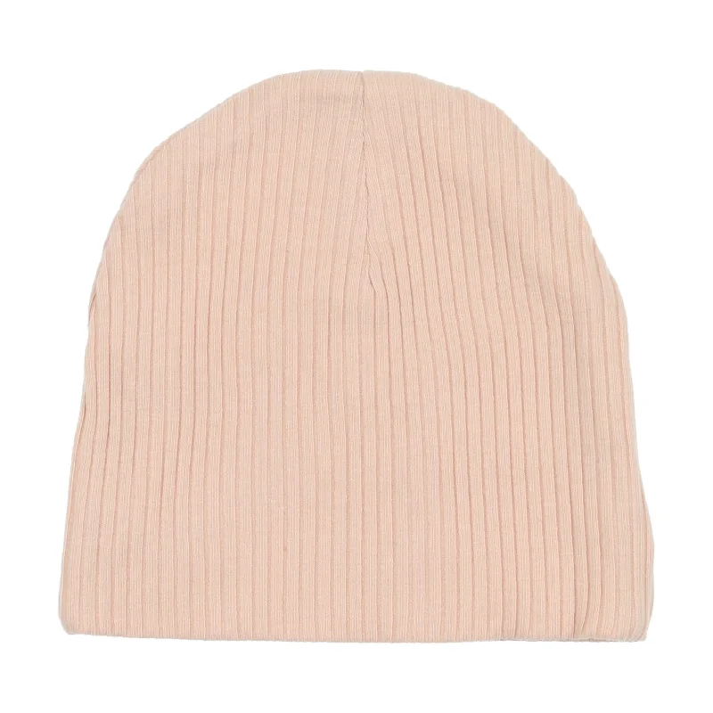 Lilette Ribbed Beanie - Peach