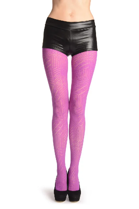 Pink Geometrical Crochet Lace