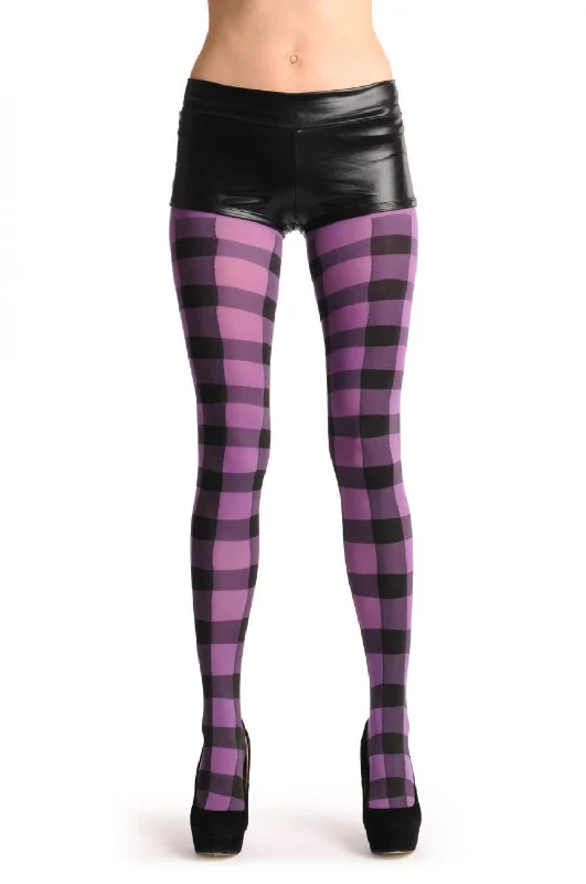 Purple & Black Checkered