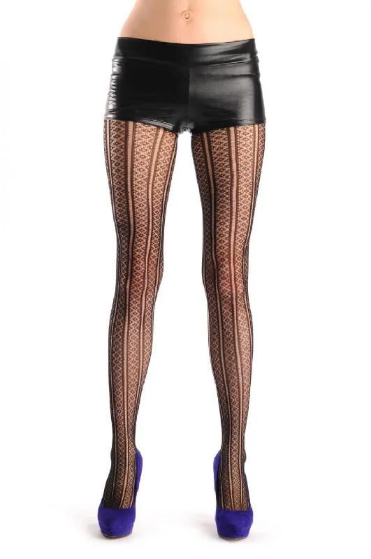 Thin Stripes With Small Black Rombs Fishnet